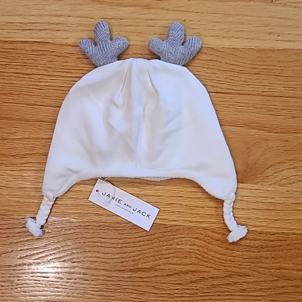 CLEARANCE Janie & Jack Knit Reindeer Antlers Hat 18-24 Months